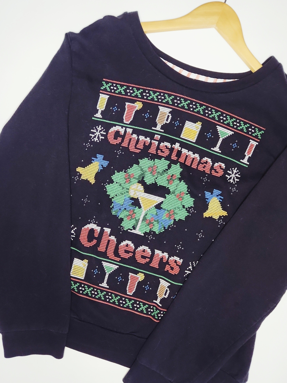 Holiday Traditions Christmas Cheers Graphic Sweatshirt Size XL